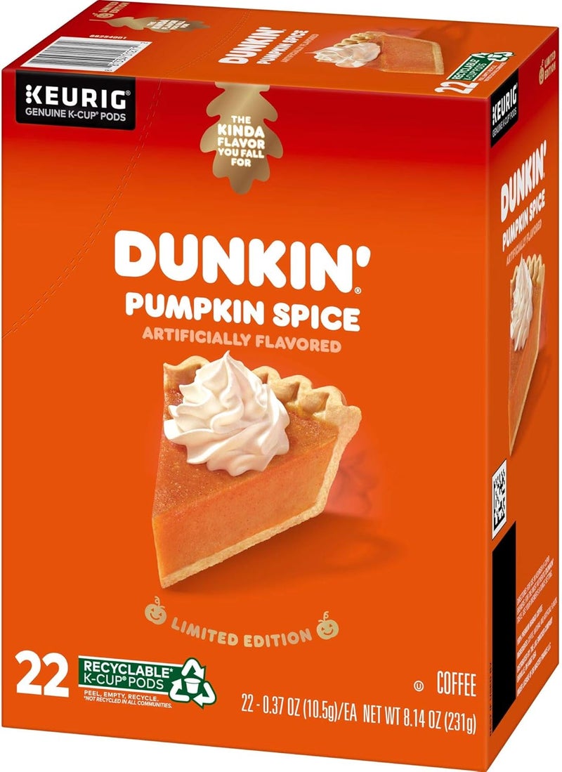 Dunkin' Pumpkin Spice Flavored Coffee K-Cup Pods - Image 5